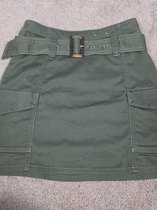 Express Dresses & Skirts - Express Olive Green Utility Belted Mini Skirt
